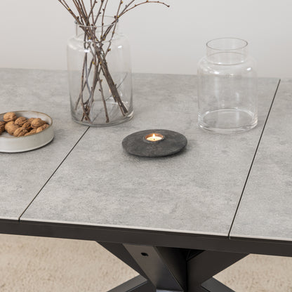 Heaven Extendable Dining Table with Ceramic Grey Top