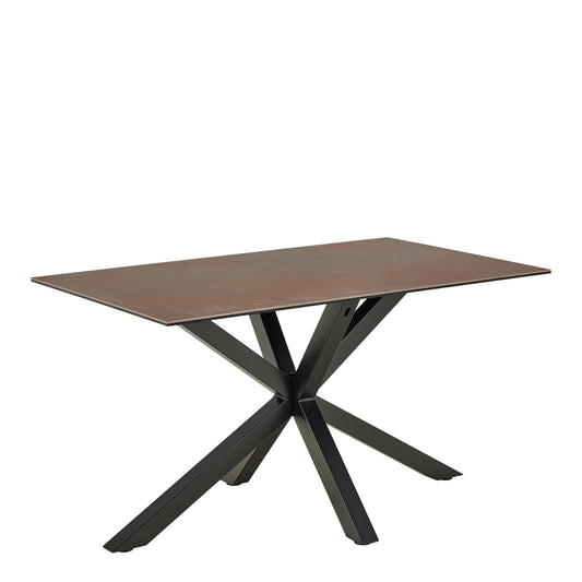 Heaven Dining Table with Ceramic Rusty Brown Top
