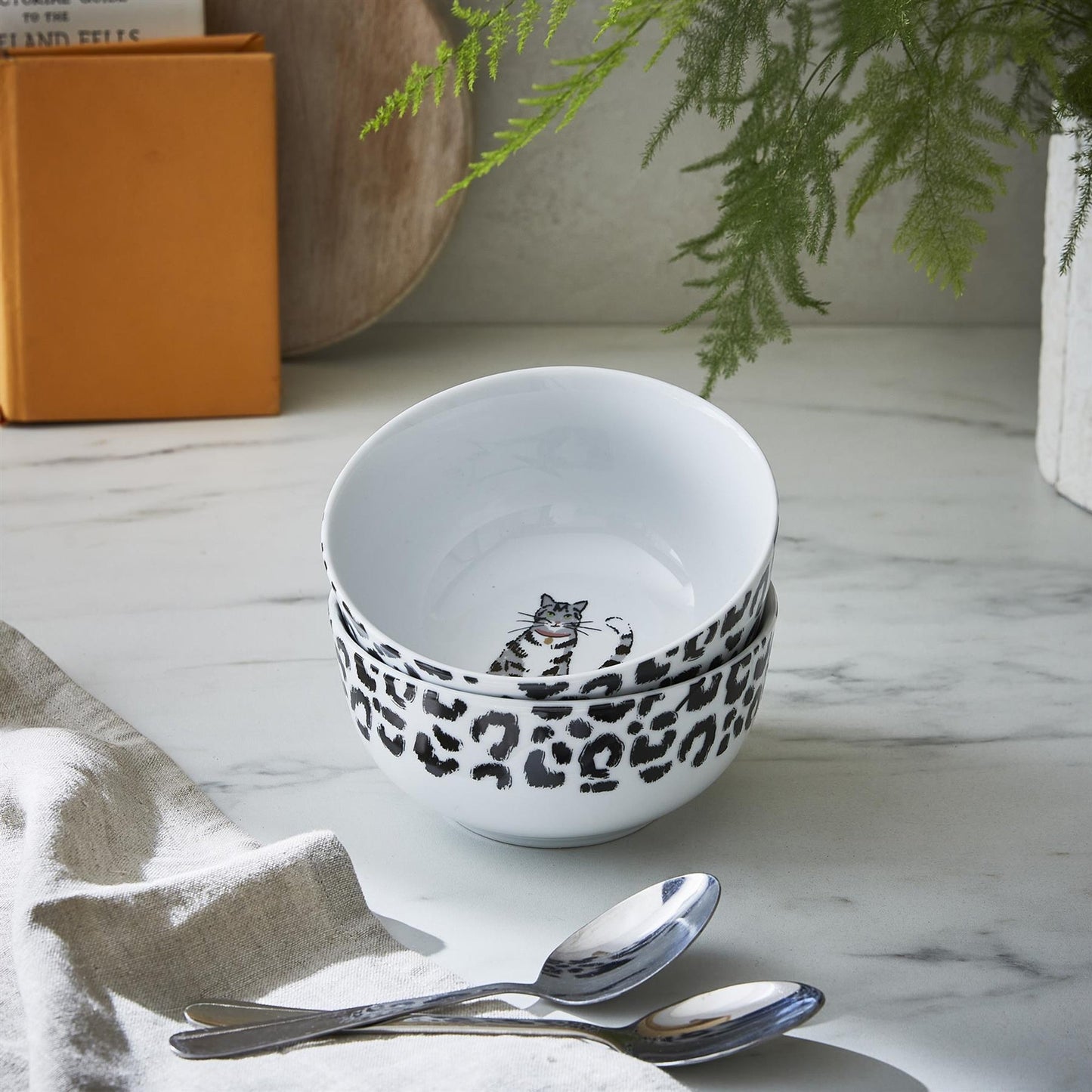Feline Friends Porcelain Bowl 4 Pack