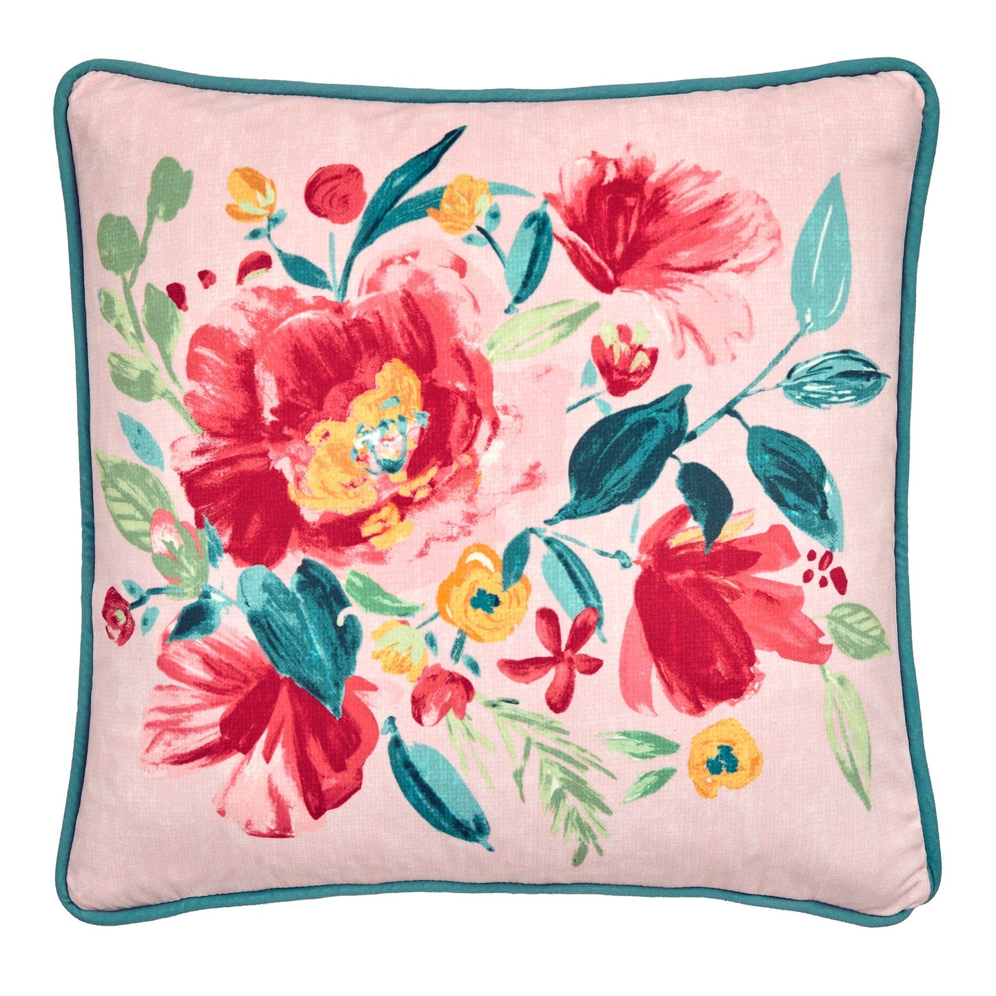 Abstract Poppy Cushion in Red