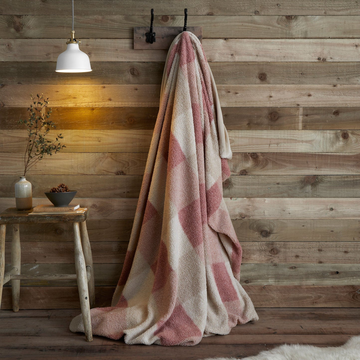 Ashford Check Throw in Natural 150 x 200cm