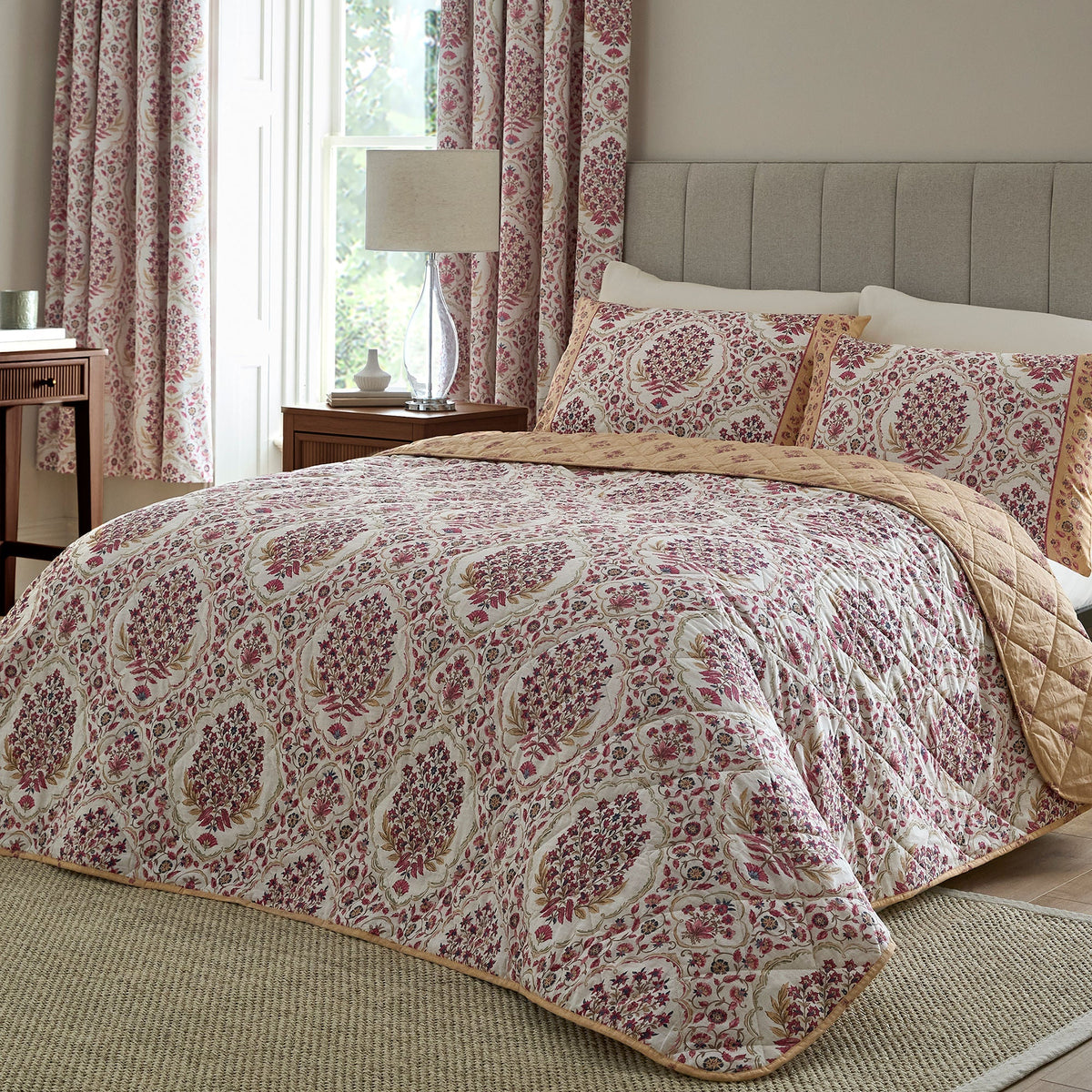 Ashmead Bedspread in Berry