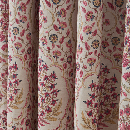 Ashmead Pair of Pencil Pleat Curtains in Berry