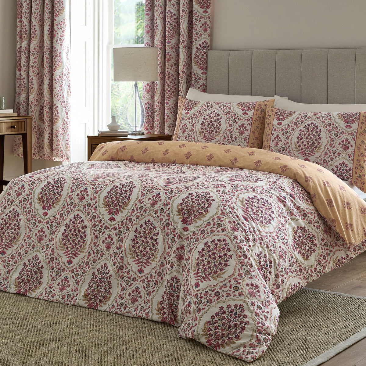 Ashmead Duvet Cover Set in Berry