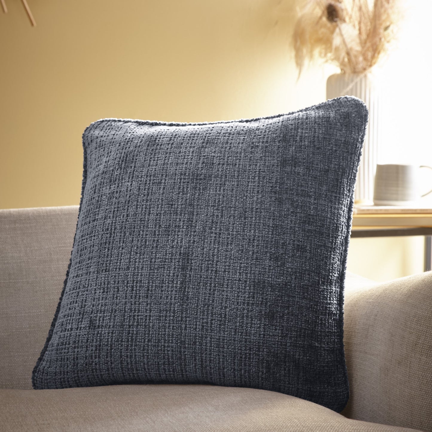 Alba Cushion in Charcoal 43 x 43cm - Cushion Cover