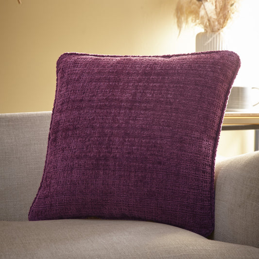 Alba Cushion in Wine 43 x 43cm - Filled Cushion