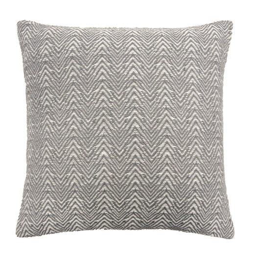 Herringbone Cushion in Silver 43 x 43cm - Filled Cushion