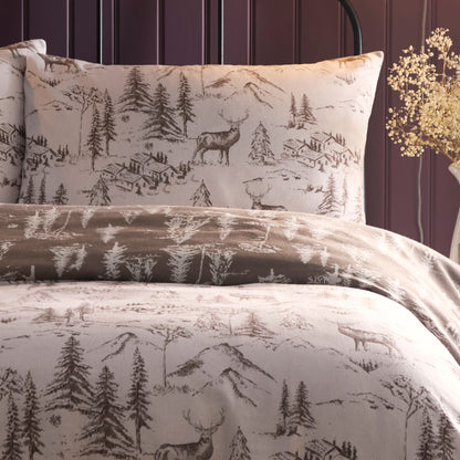 Alpine Stag Duvet Cover Set in Natural