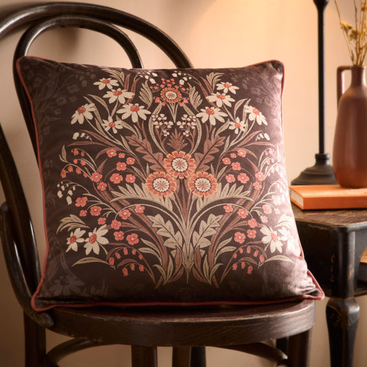 Audrey Cushion in Chocolate 43 x 43cm - Cushion Cover