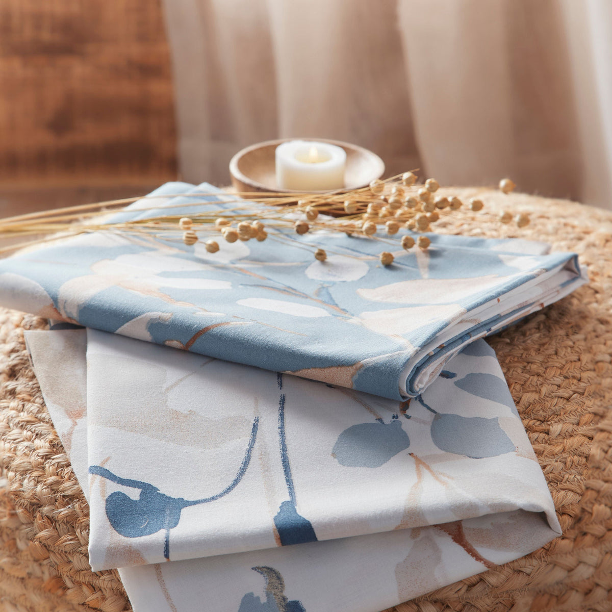 Anya Duvet Cover Set in Blue