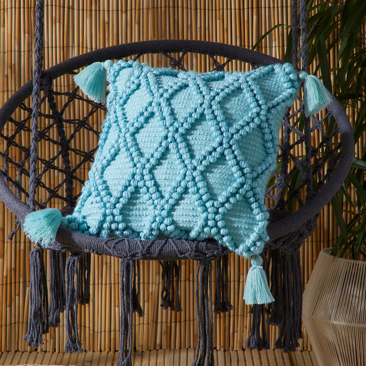 Alda Outdoor Cushion in Duck Egg 43 x 43cm