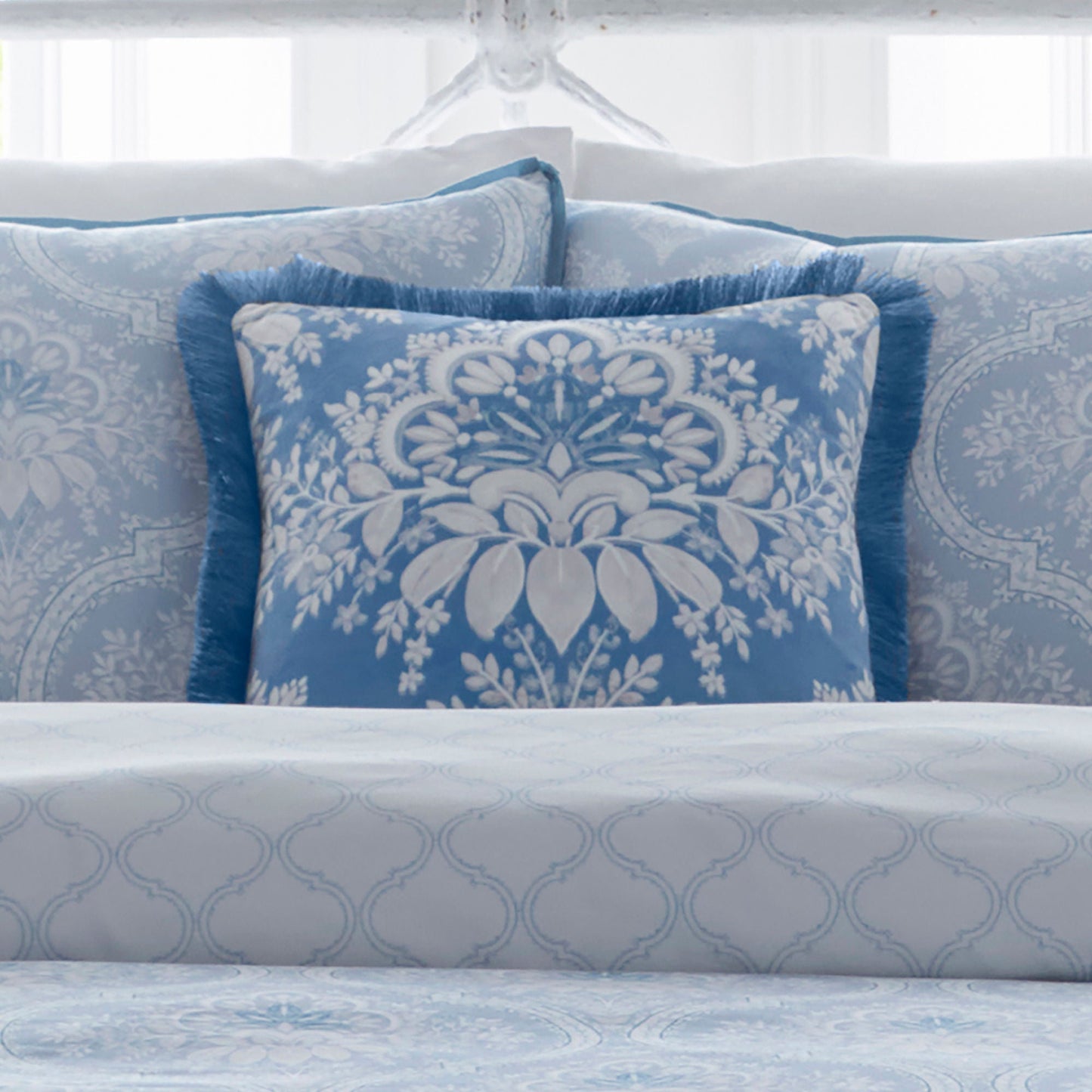 Alexia Cushion in Blue 43 x 43cm - Cushion Cover