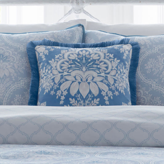 Alexia Cushion in Blue 43 x 43cm - Cushion Cover