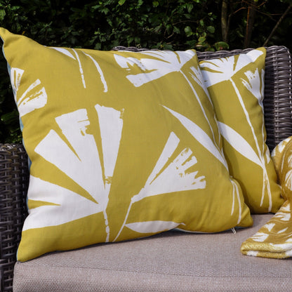 Alma Outdoor Cushion in Teal/Ochre