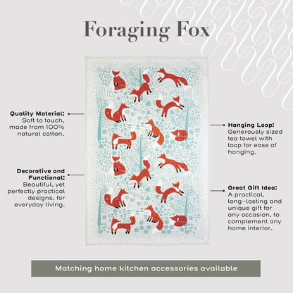 Foraging Fox Cotton Tea Towel