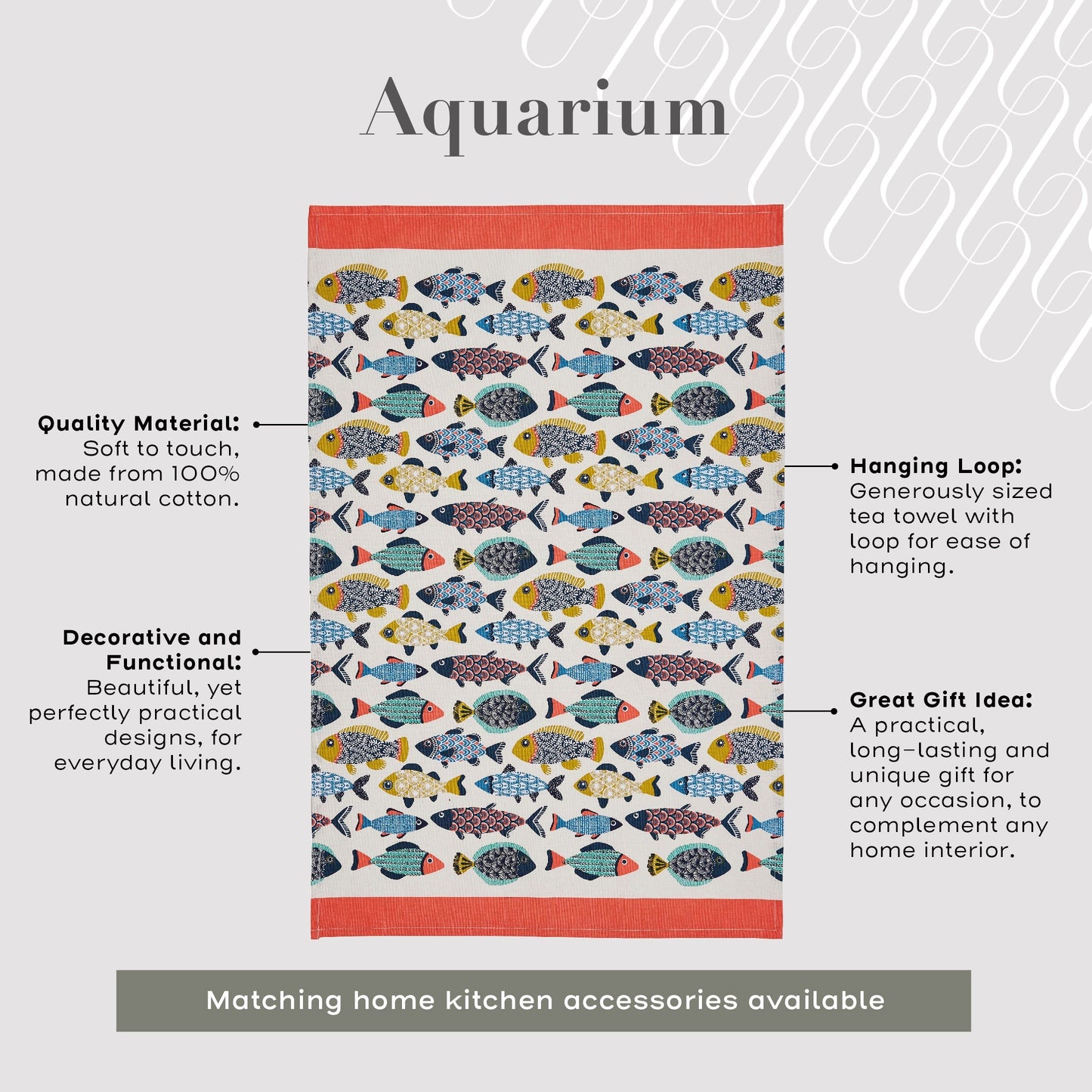 Aquarium Cotton Tea Towel