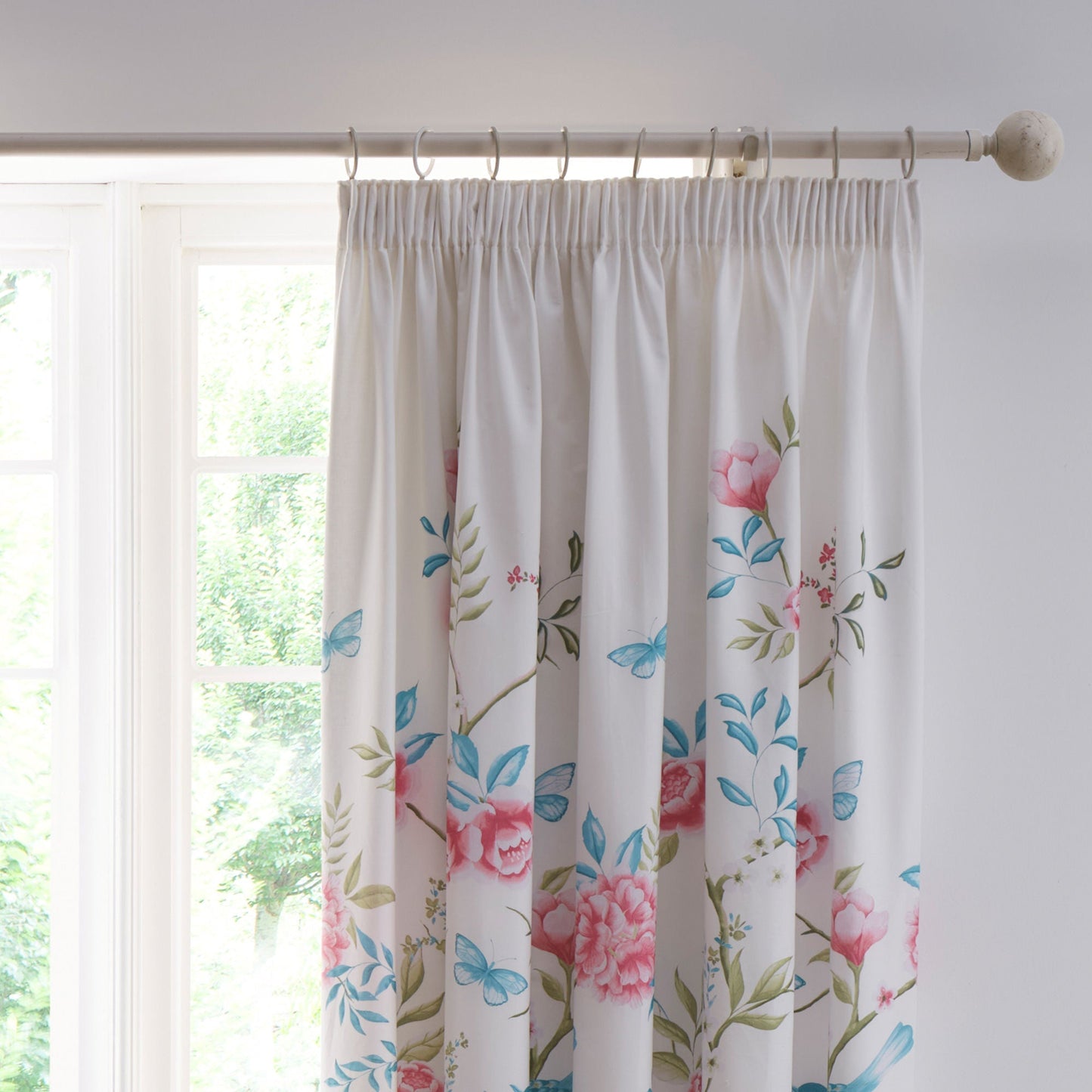Amelle Pencil Pleat Curtains in Blue
