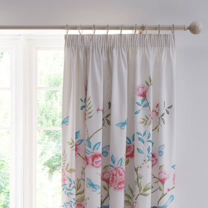Amelle Pencil Pleat Curtains in Blue
