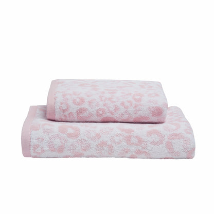 Animal Print Towels in Blush