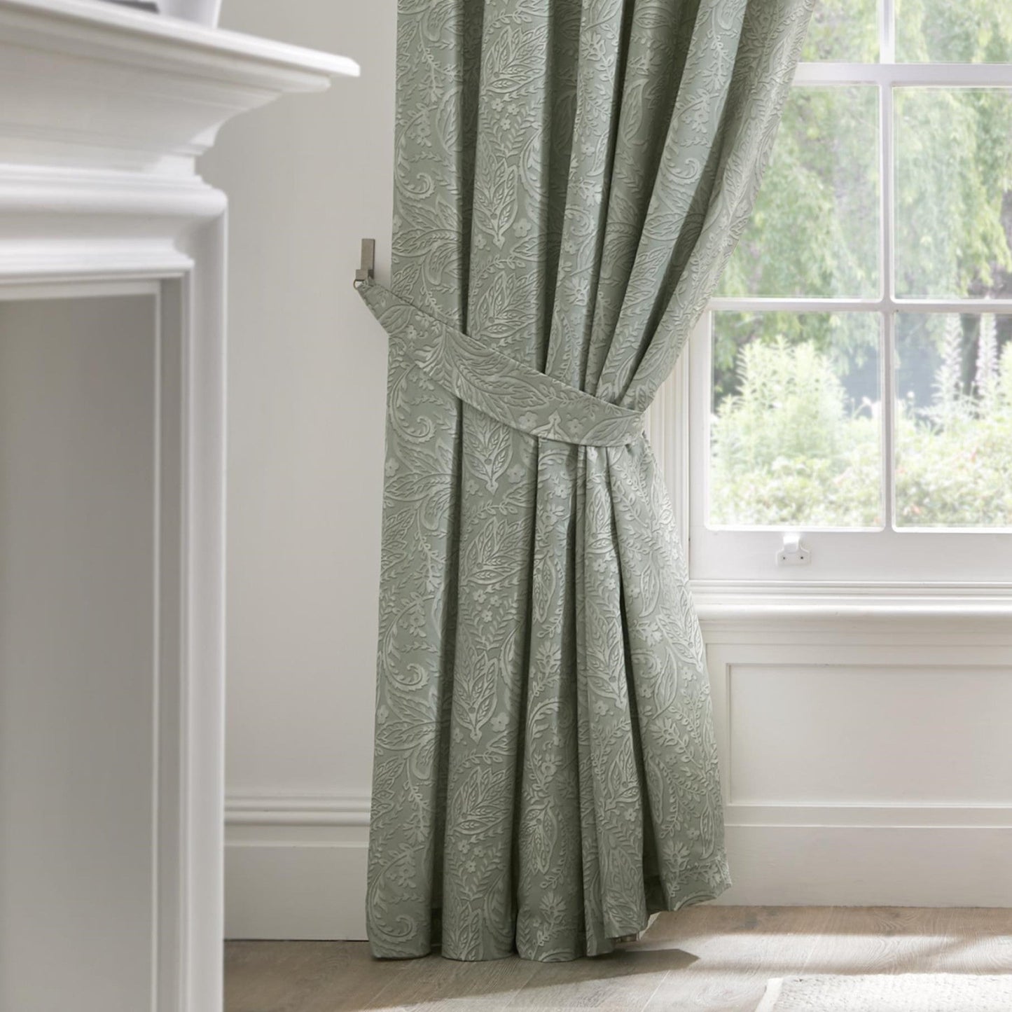 Aveline Pencil Pleat Curtains in Green