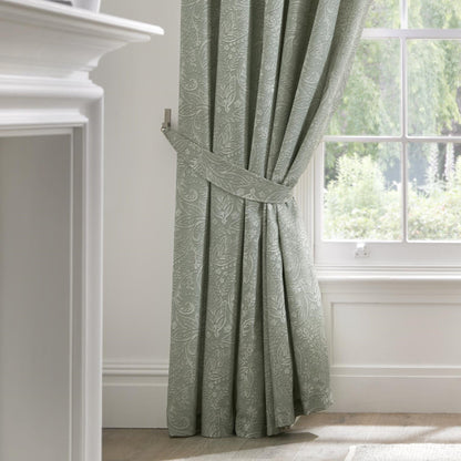 Aveline Pencil Pleat Curtains in Green