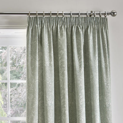 Aveline Pencil Pleat Curtains in Green