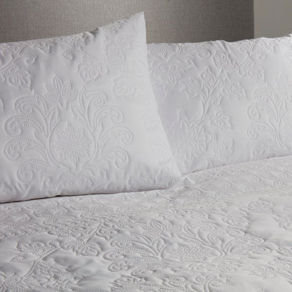 Avery Stripe Duvet Cover Set in White