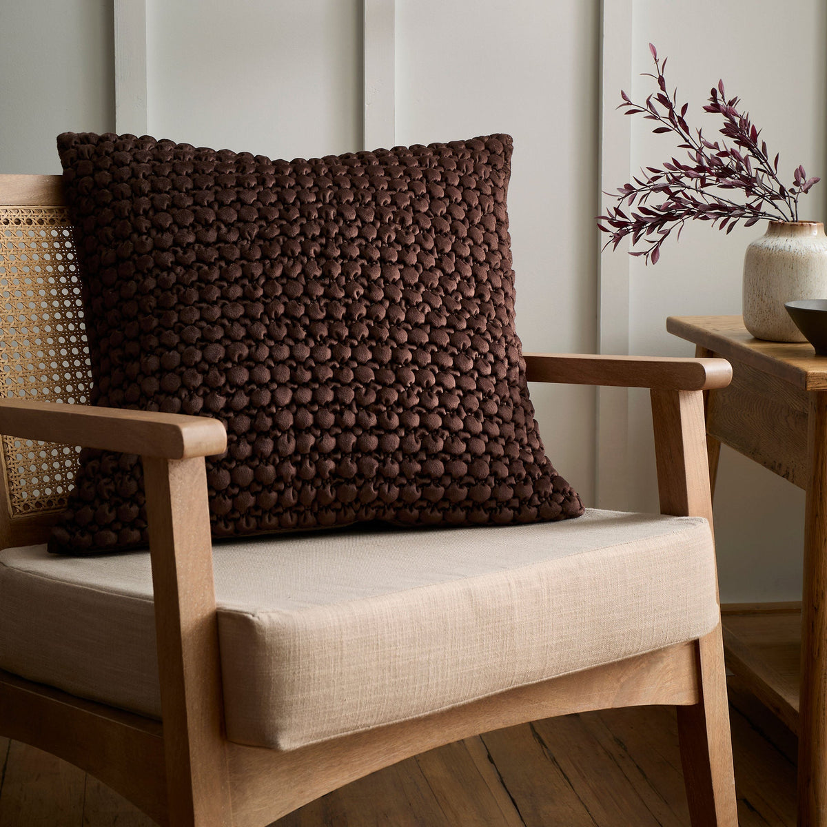 Bobble Cushion in Chocolate 55 x 55cm