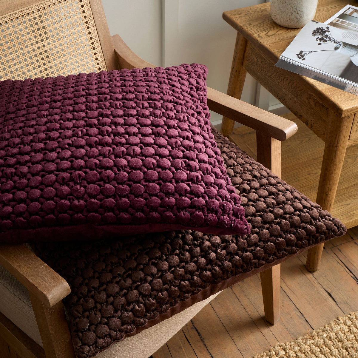 Bobble Cushion in Chocolate 55 x 55cm