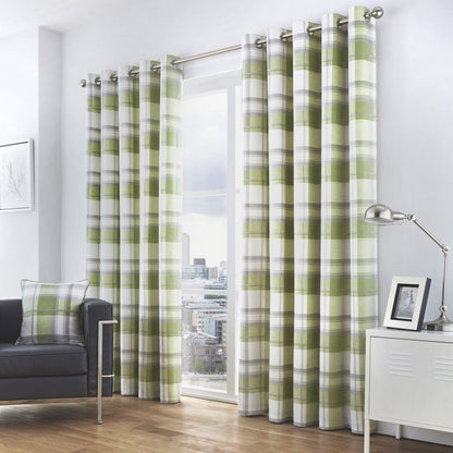 Balmoral Check Cushion in Green