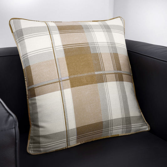 Balmoral Check Cushion in Natural