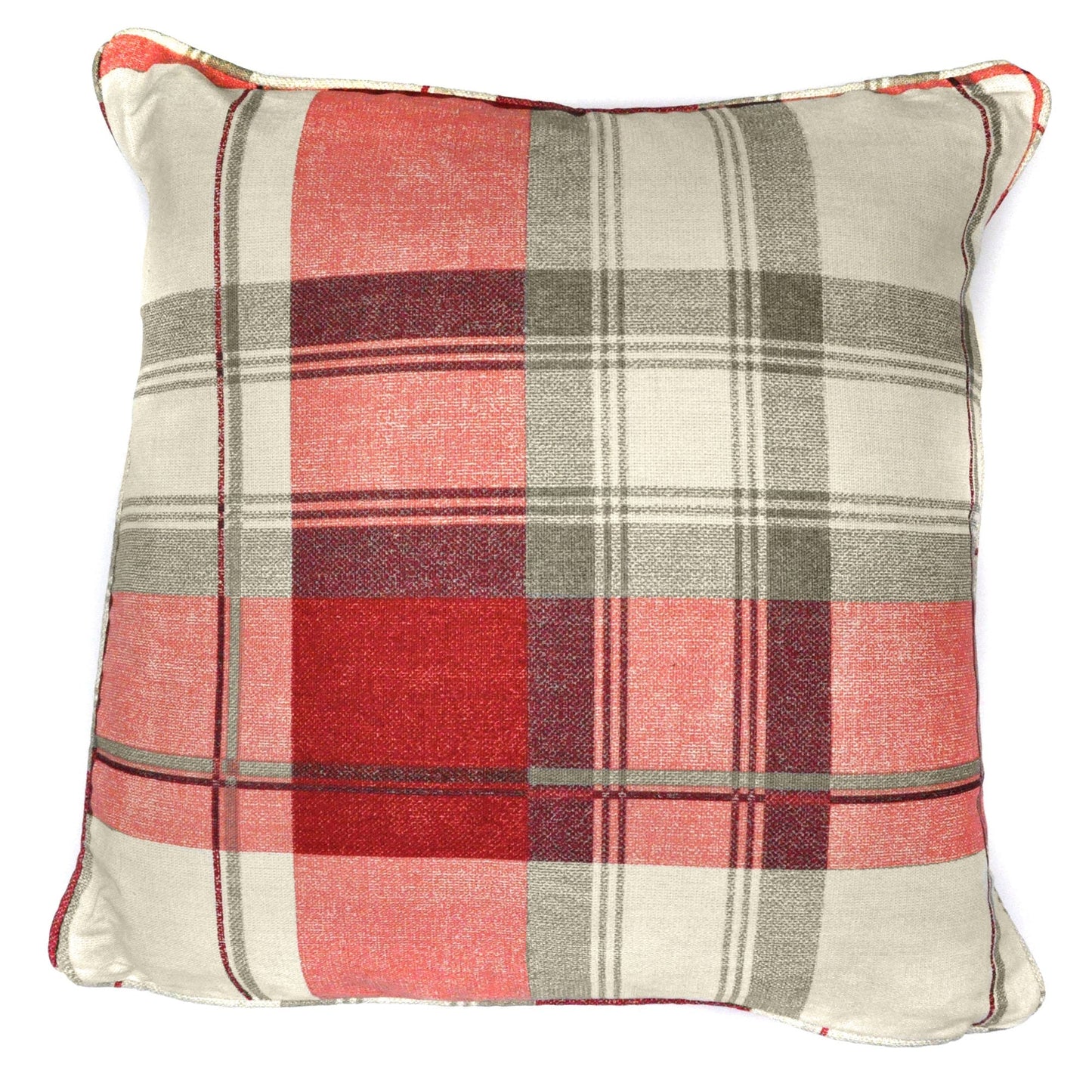 Balmoral Check Cushion in Ruby