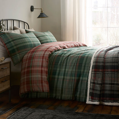 Bennet Check Duvet Cover Set in Green