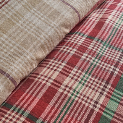 Bennet Check Duvet Cover Set in Red