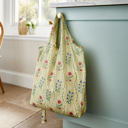 Boho Floral Foldable Tote Bag Medium in Multicolour