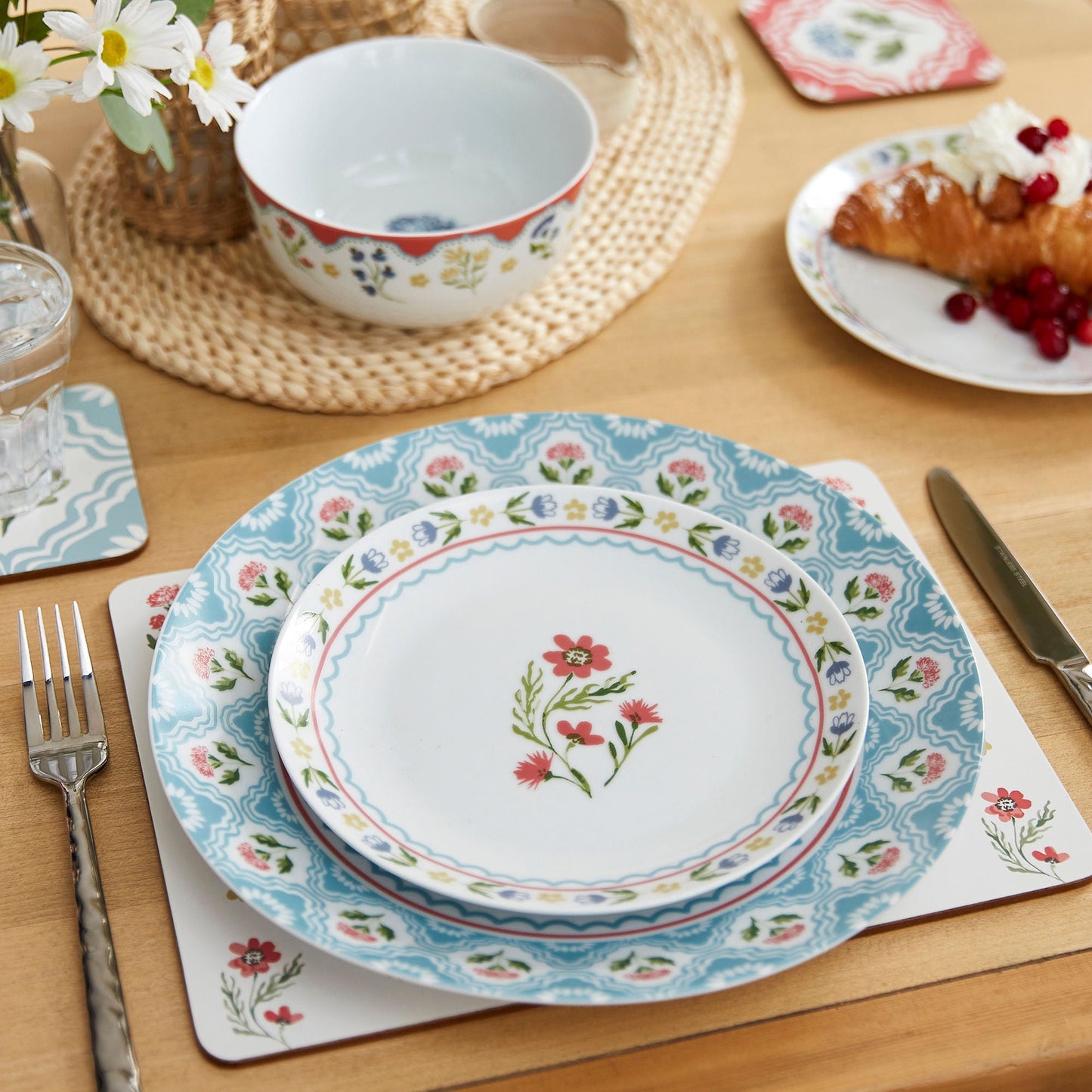 Boho Floral Porcelain Bowl