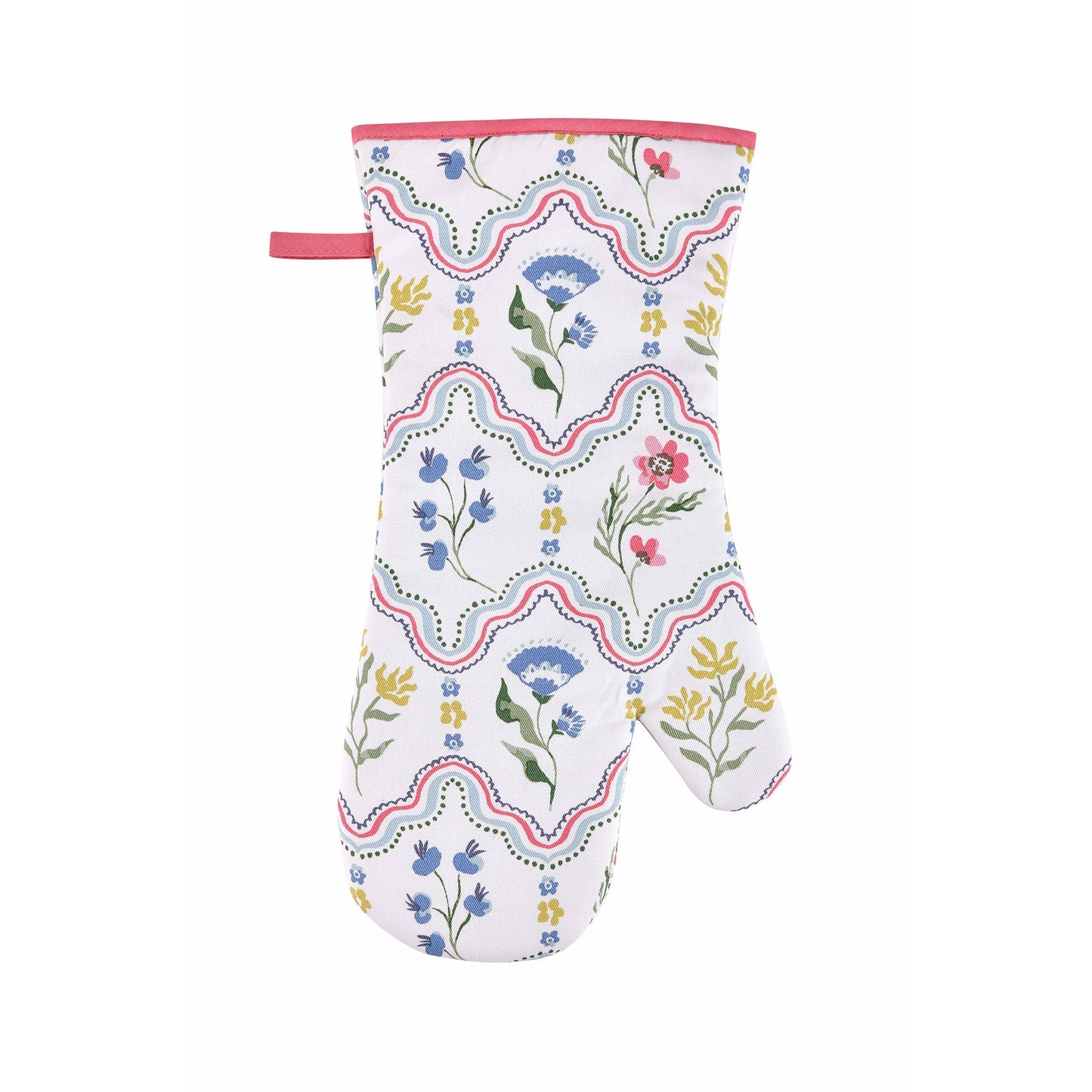 Boho Floral Gauntlet Oven Glove