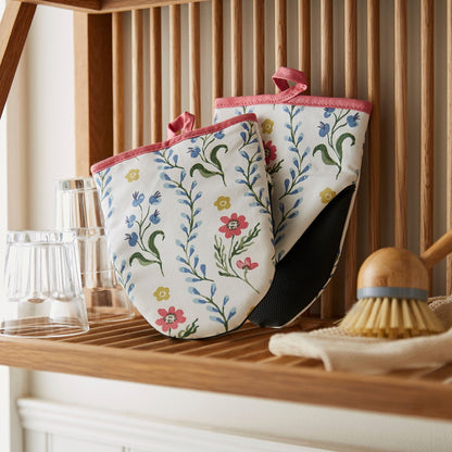 Boho Floral Microwave Mitts Pair