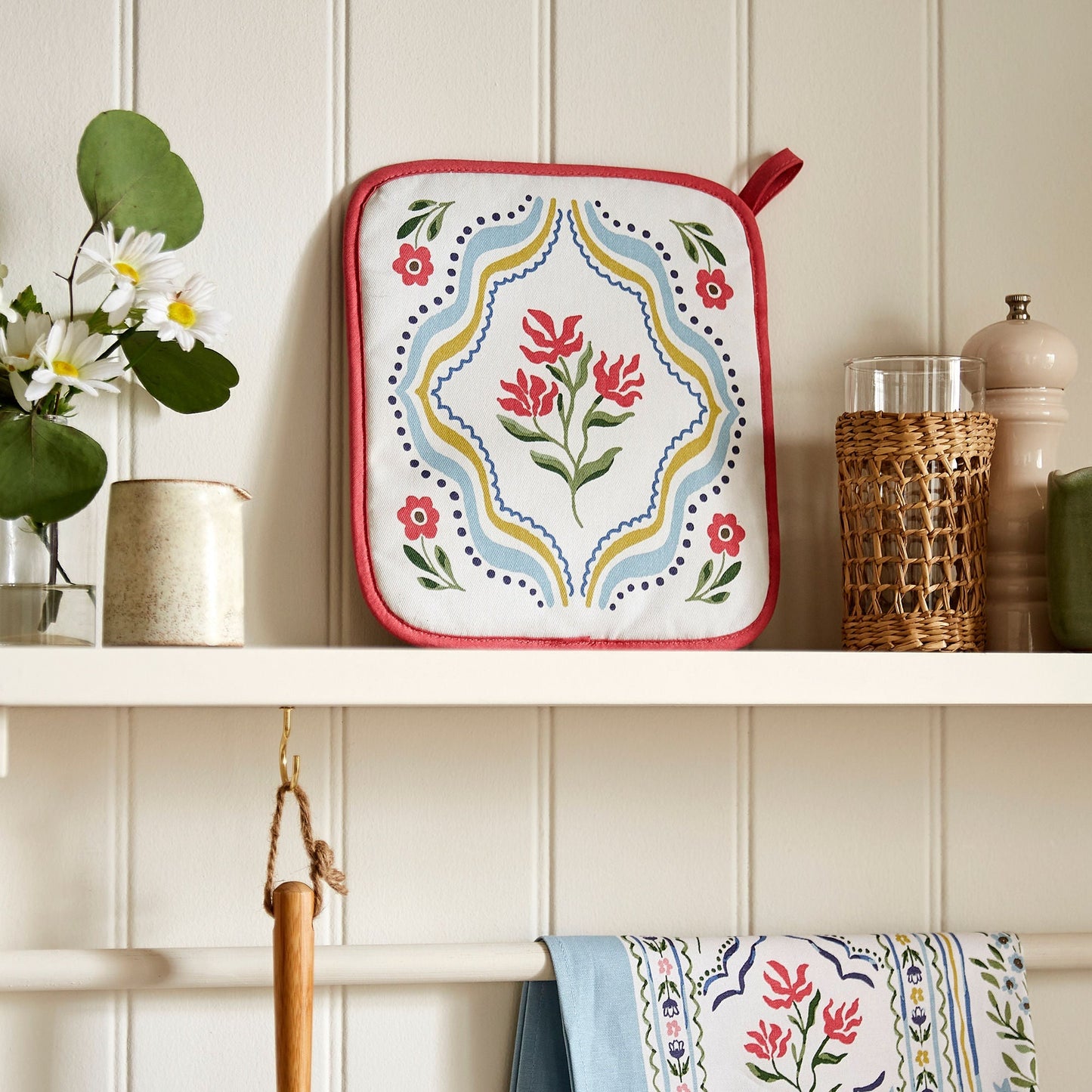 Boho Floral Pot Mitt