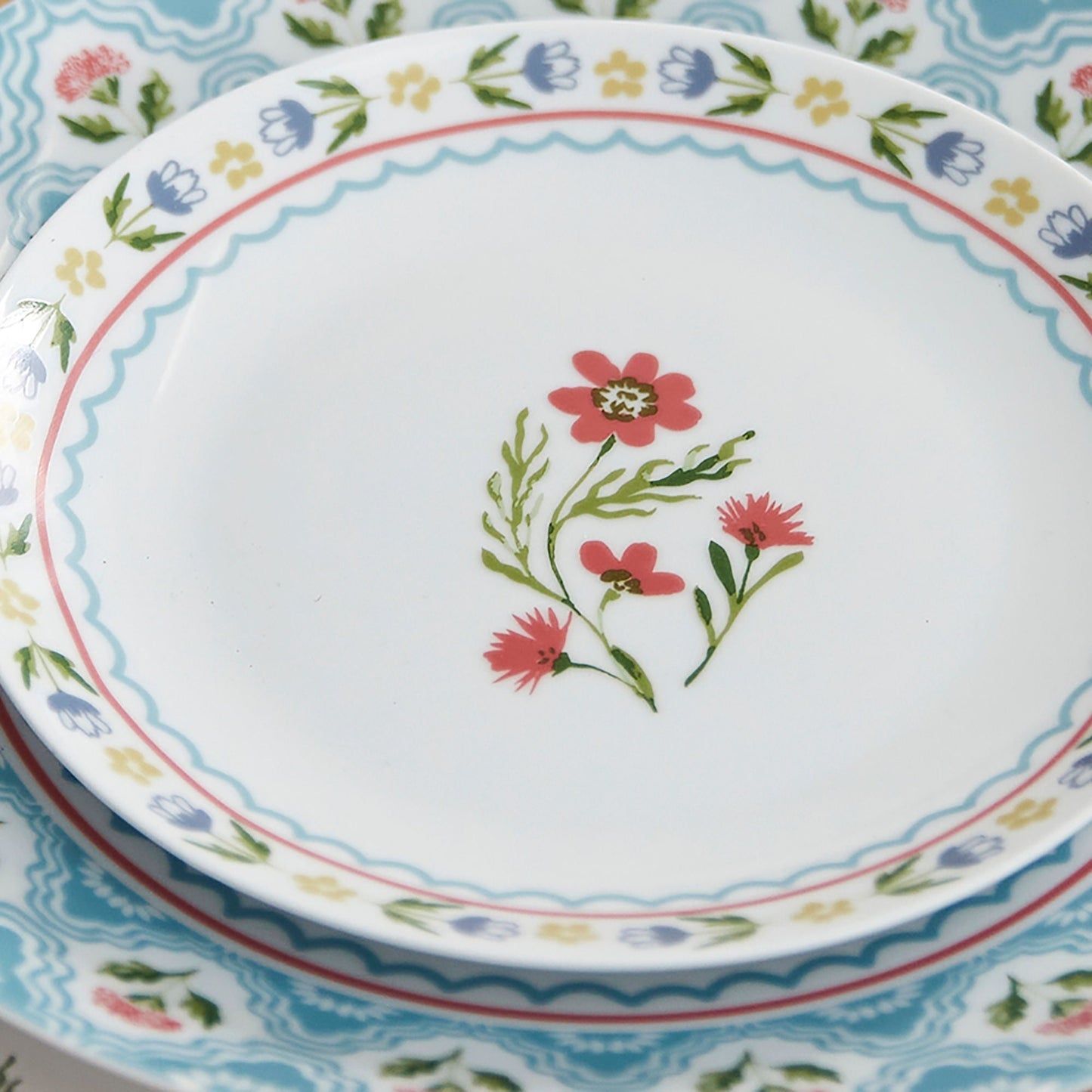 Boho Floral Porcelain Dinner Plate