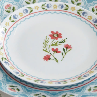 Boho Floral Porcelain Dinner Plate