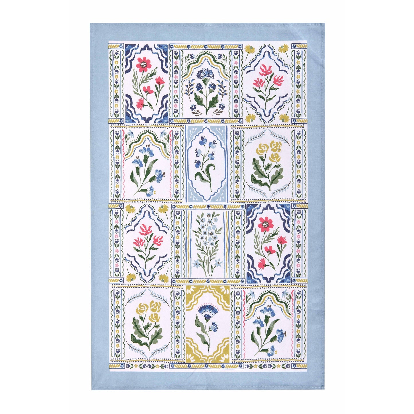 Boho Floral Cotton Tea Towel