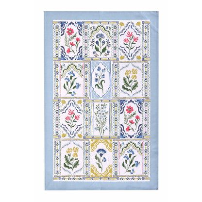 Boho Floral Cotton Tea Towel