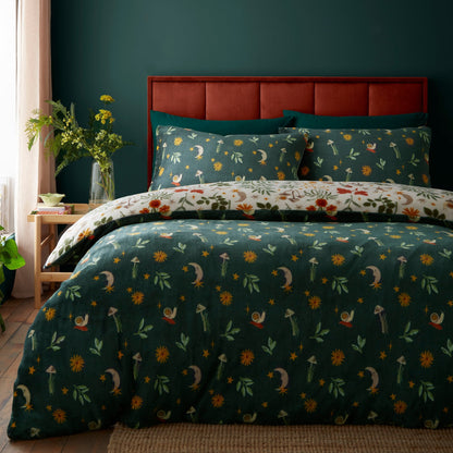 Botanical Mushrooms Duvet Cover Set in Natural