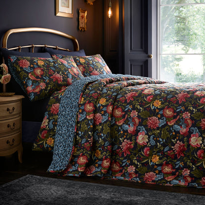 Bejewelled Bedspread in Navy