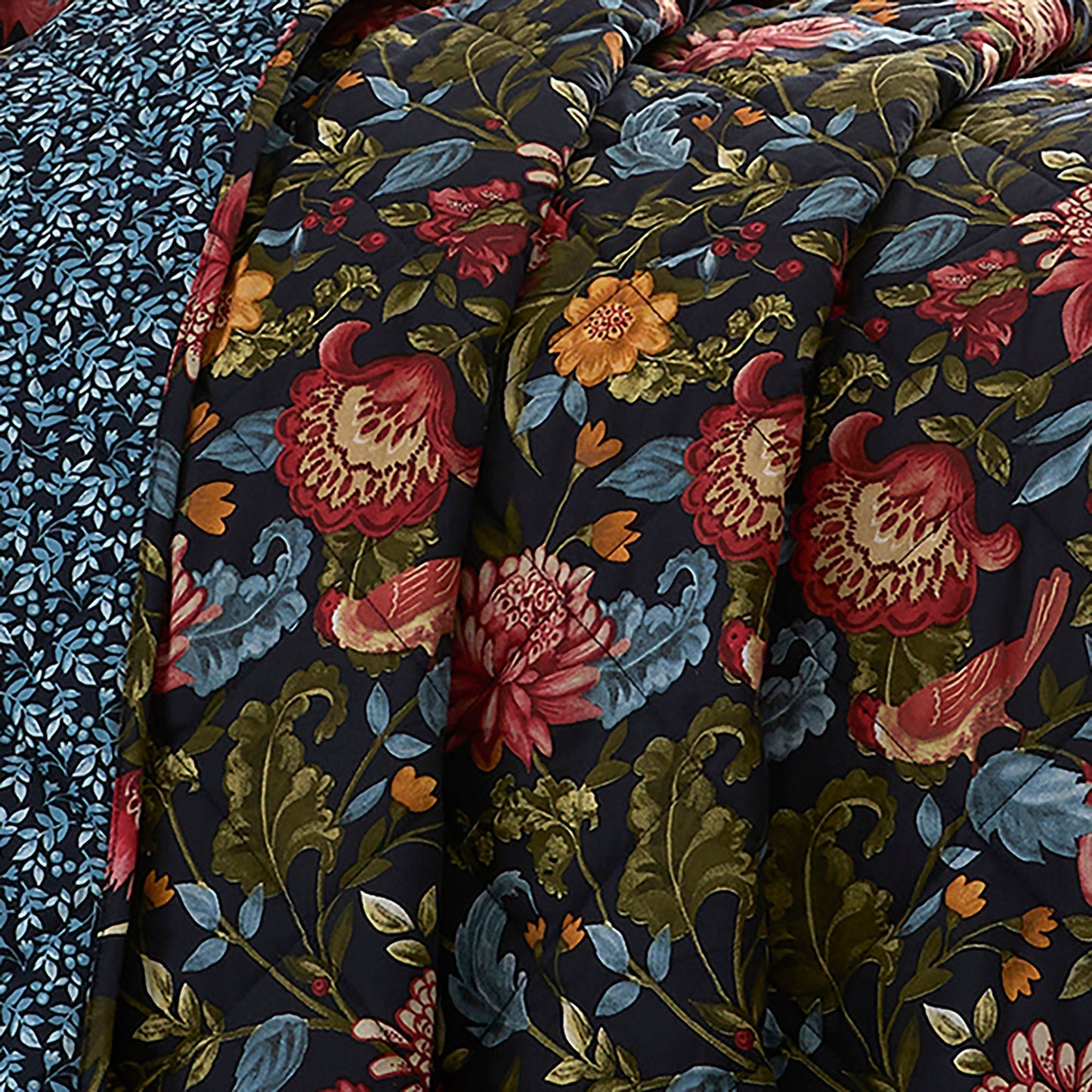 Bejewelled Bedspread in Navy