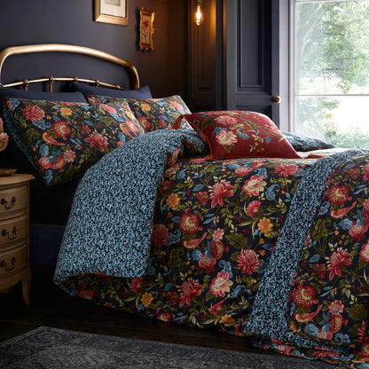 Bejewelled Duvet Cover Set in Navy