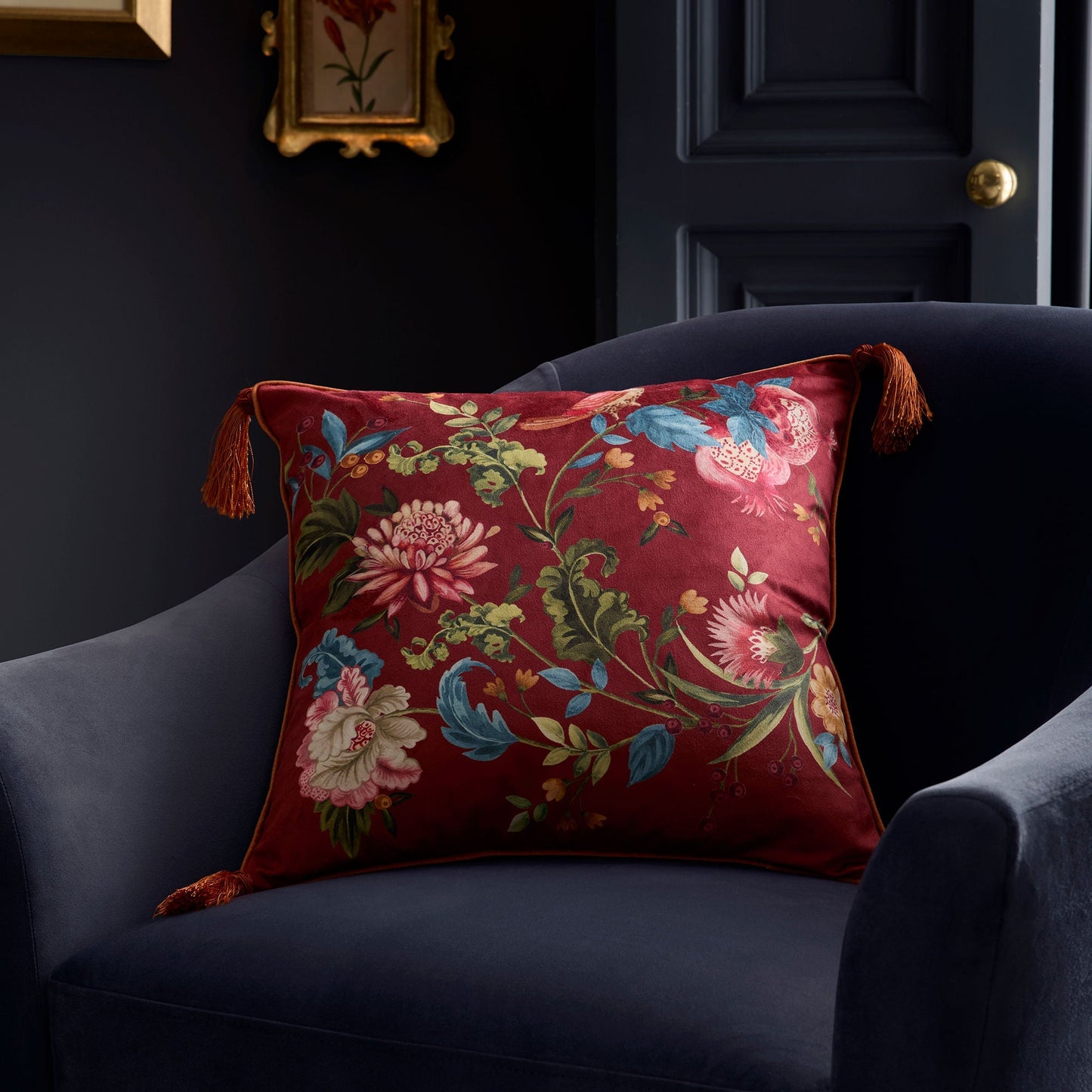 Bejewelled Cushion in Spice