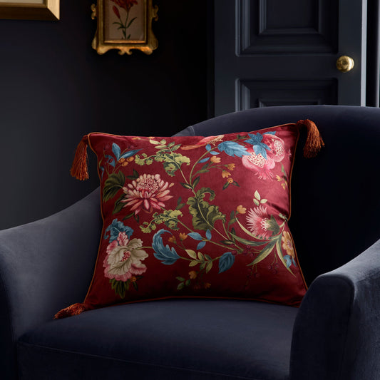 Bejewelled Cushion in Spice