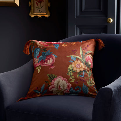 Bejewelled Cushion in Spice